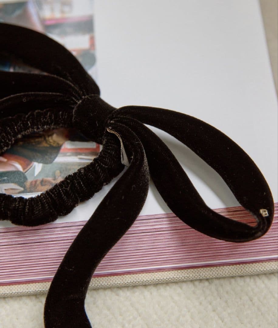 ★新品未使用 ALEXANDRE DE PARIS ベロアリボンポニー ブラウン