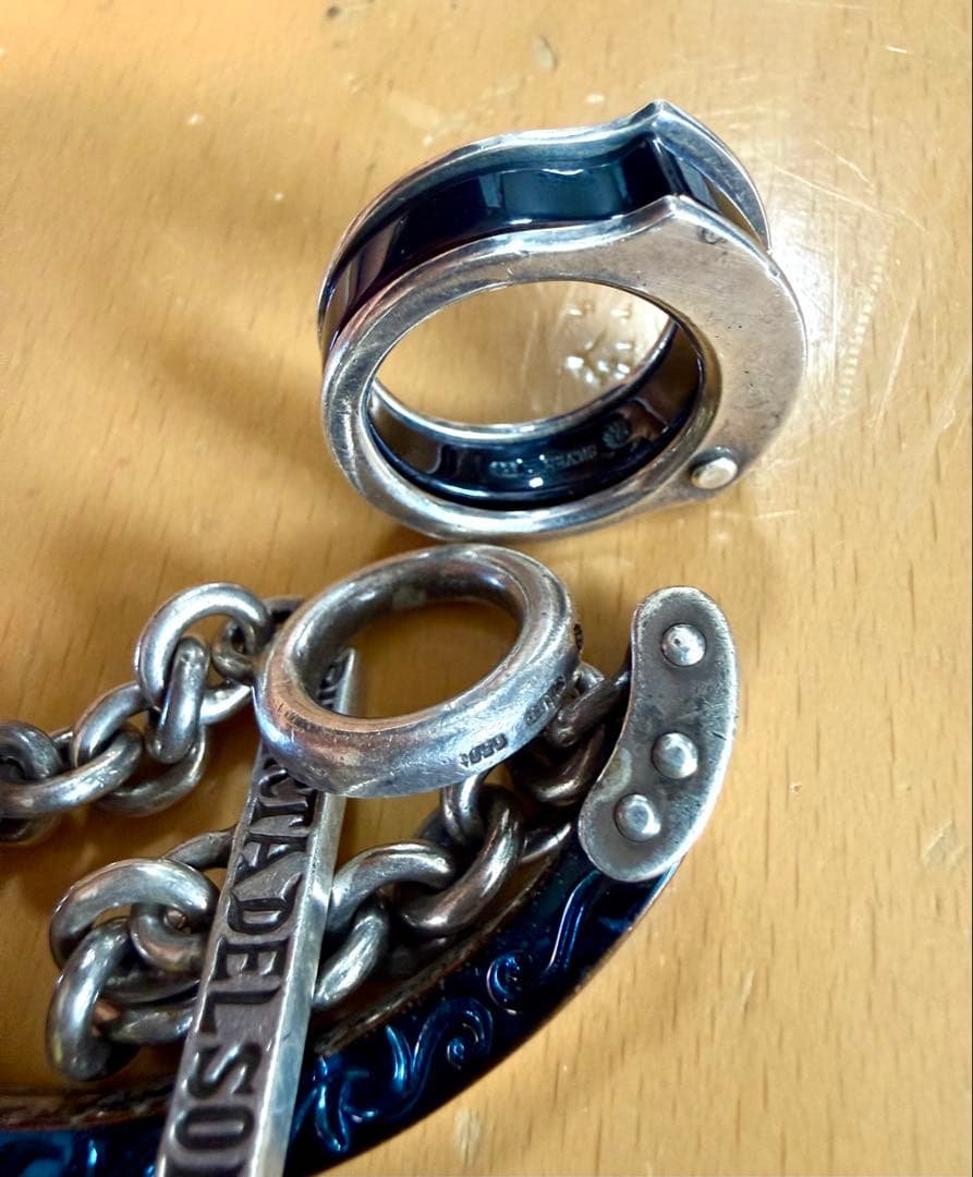 プエルタデルソル ブレスレット リングセットSV950 チタン ヴィンテージ