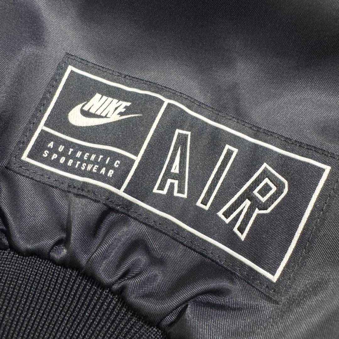 ナイキ バックロゴサテンスタジャン ボンバージャケット ナイロンブルゾン L