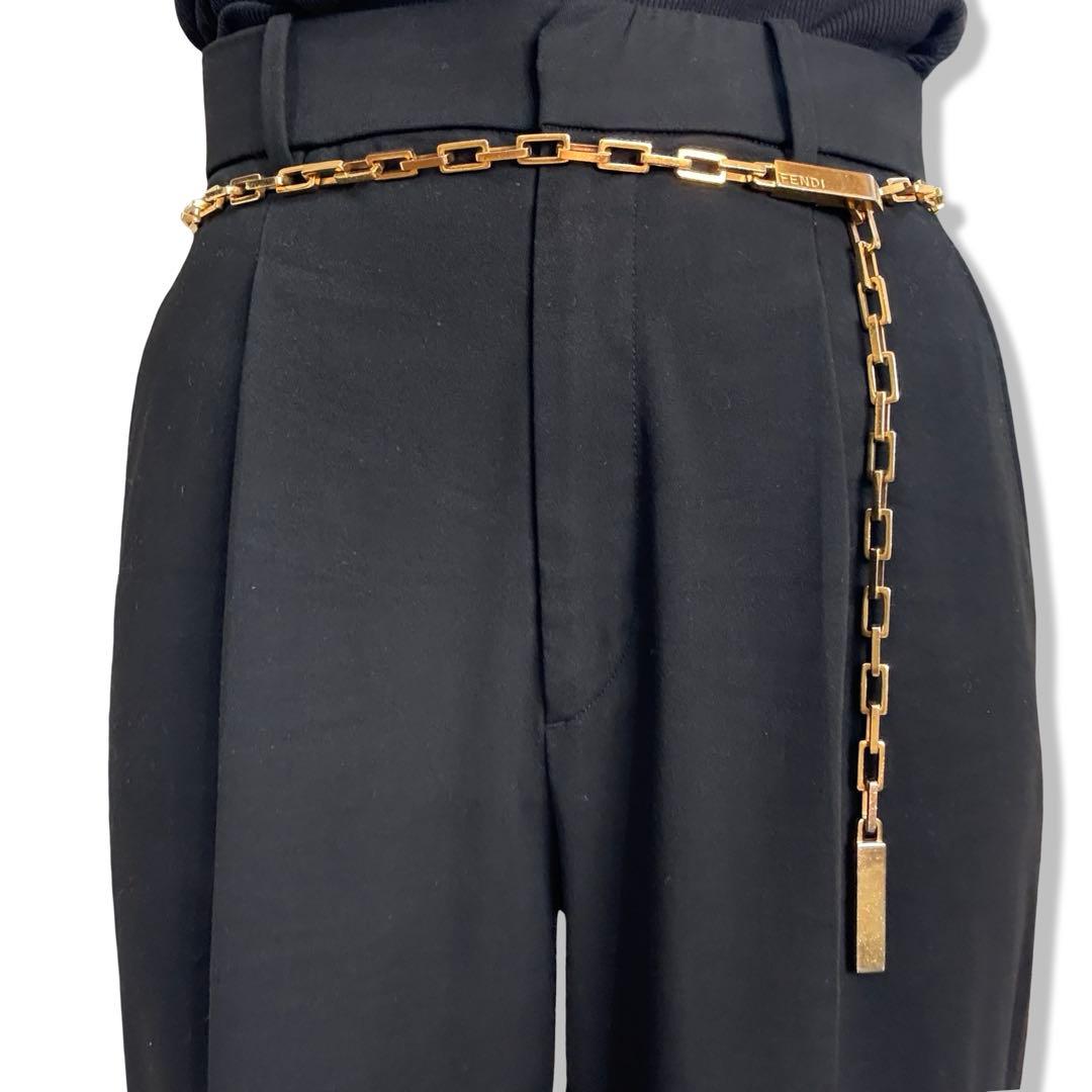 一点物　FENDI フェンディ チェーン ゴールド ベルト 送料無料