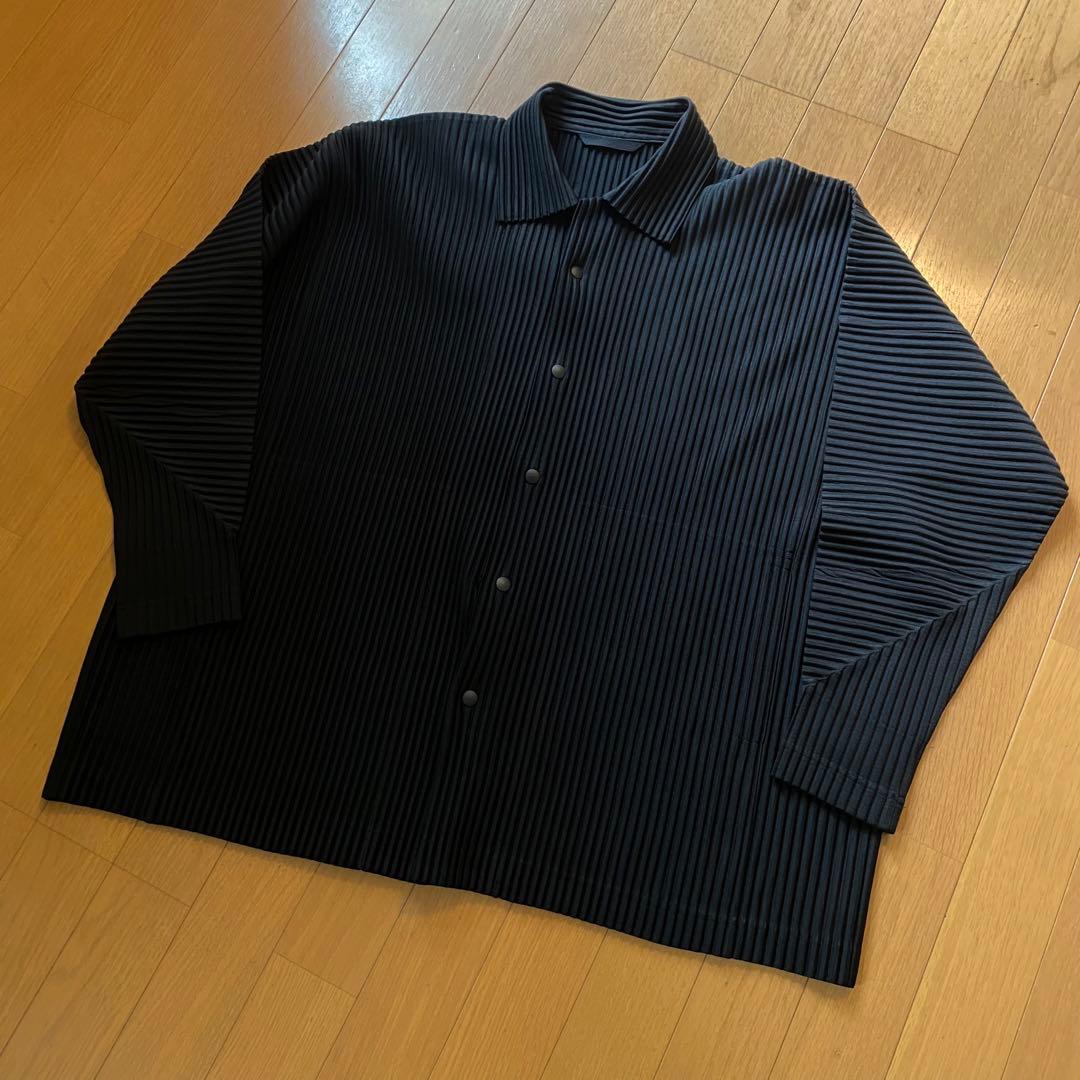 オムプリッセイッセイミヤケ プリーツ ジャケット ブラック 2