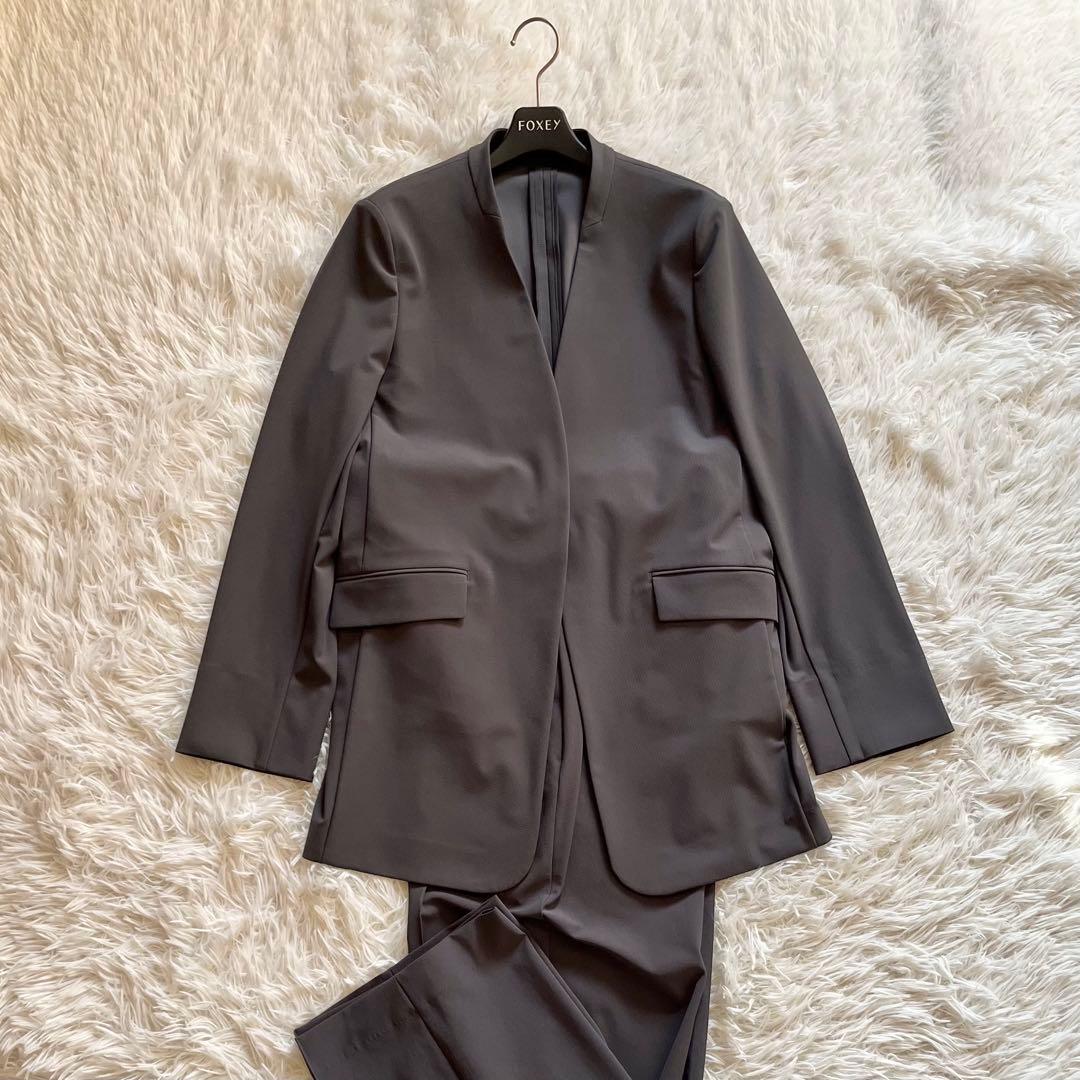 未使用級✨ プラステ ハイストレッチトリコットカラーレスジャケット セット L