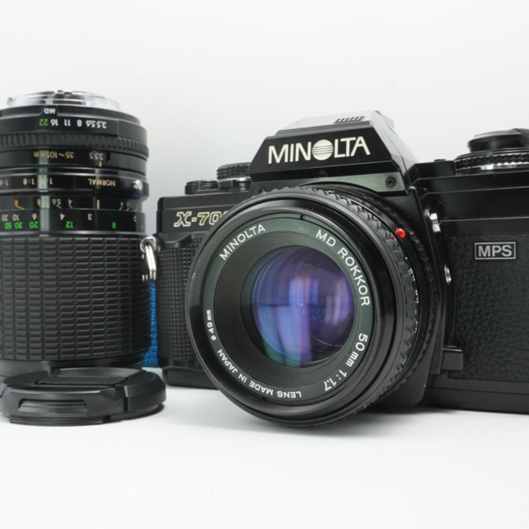 Minolta X-700 + MD 50mm + ズームレンズ + ストラップ
