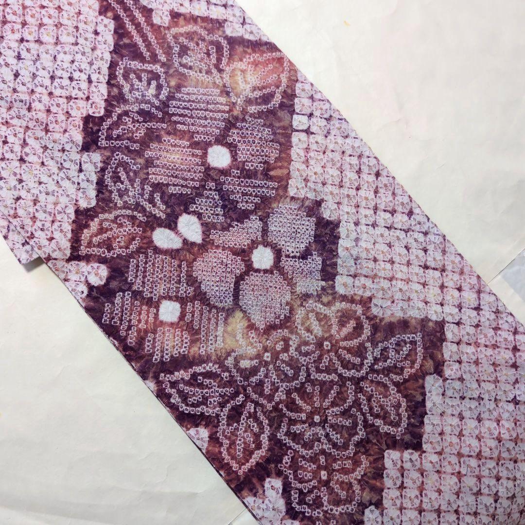 専用 新品 単衣 有松鳴海絞り 付下げ 広衿 夏着物 浴衣 蜘蛛絞り 三浦絞り