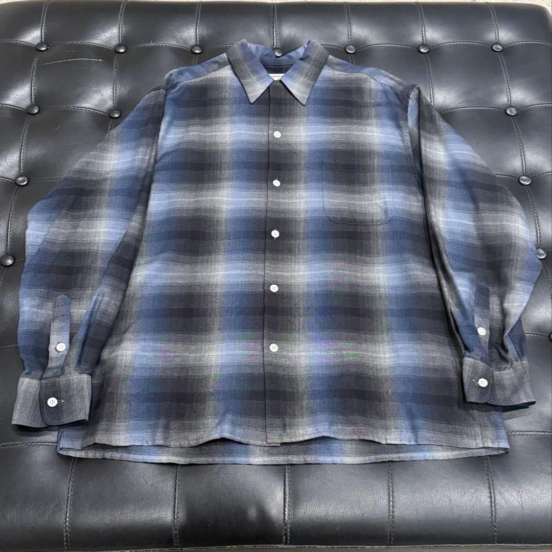 ワコマリア オンブレチェックシャツ レーヨン wackomaria