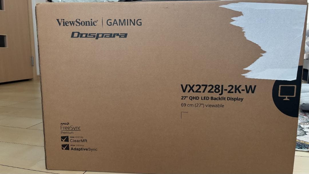 Viewsonic 27インチ WQHD IPS 180Hz ゲーミングモニター