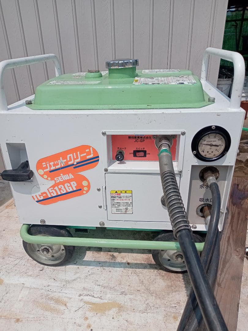 JC-1513GP高圧洗浄機 ホースリール付きフルセットです。