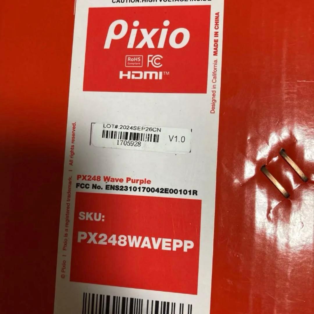 Pixio ゲーミングモニター PX248 WAVE PASTEL PURPLE