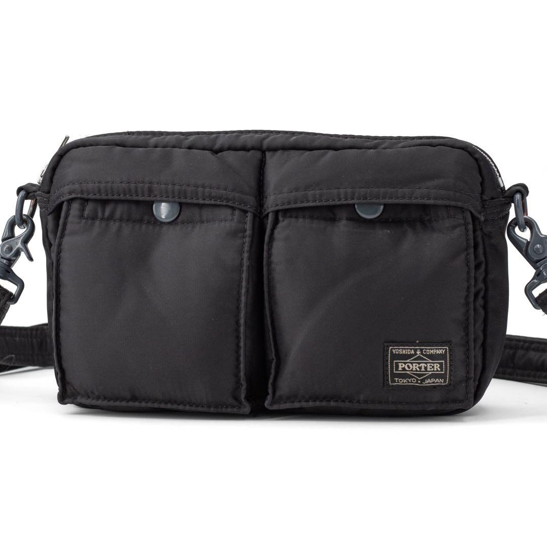 A024【美品】ポーター／タンカー　スリングバッグ　ショルダー　ナイロン　黒