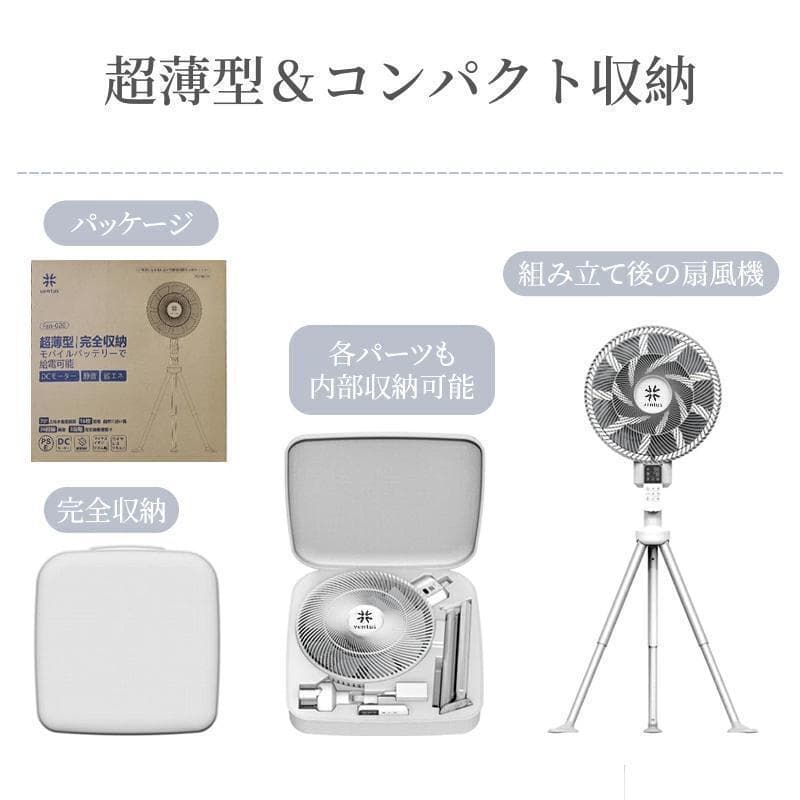 新品  ハイリビング扇風機 超薄型で完全収納  三脚式