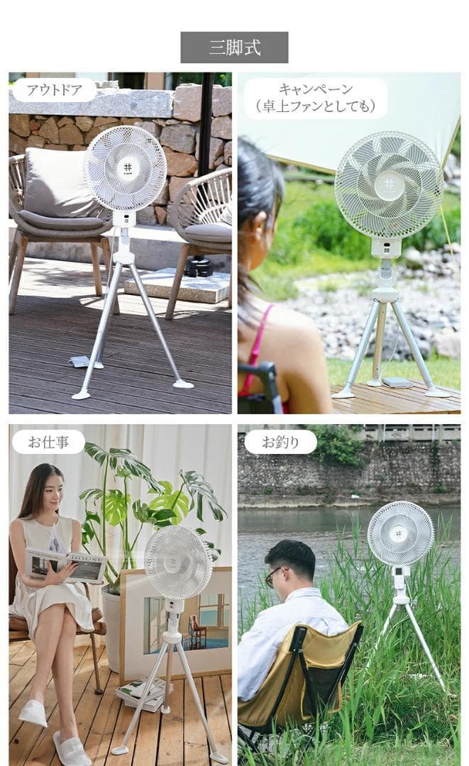新品  ハイリビング扇風機 超薄型で完全収納  三脚式