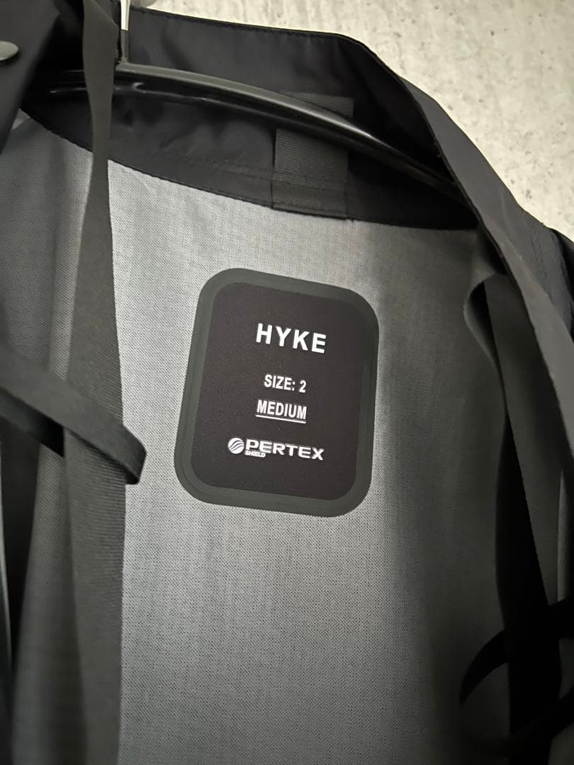 HYKE PERTEX MILITARY COAT サイズ2 BLACK