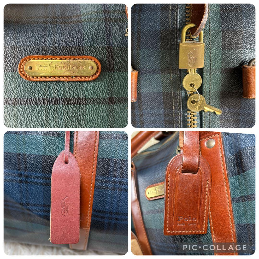 ✨状態良✨ ポロ ラルフローレン ボストンバッグ 付属品完備 タータンチェック