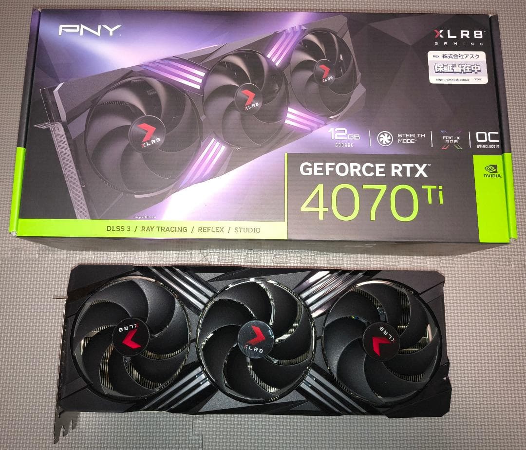 PNY GEFORCE RTX 4070 Ti 12GB OCモデル