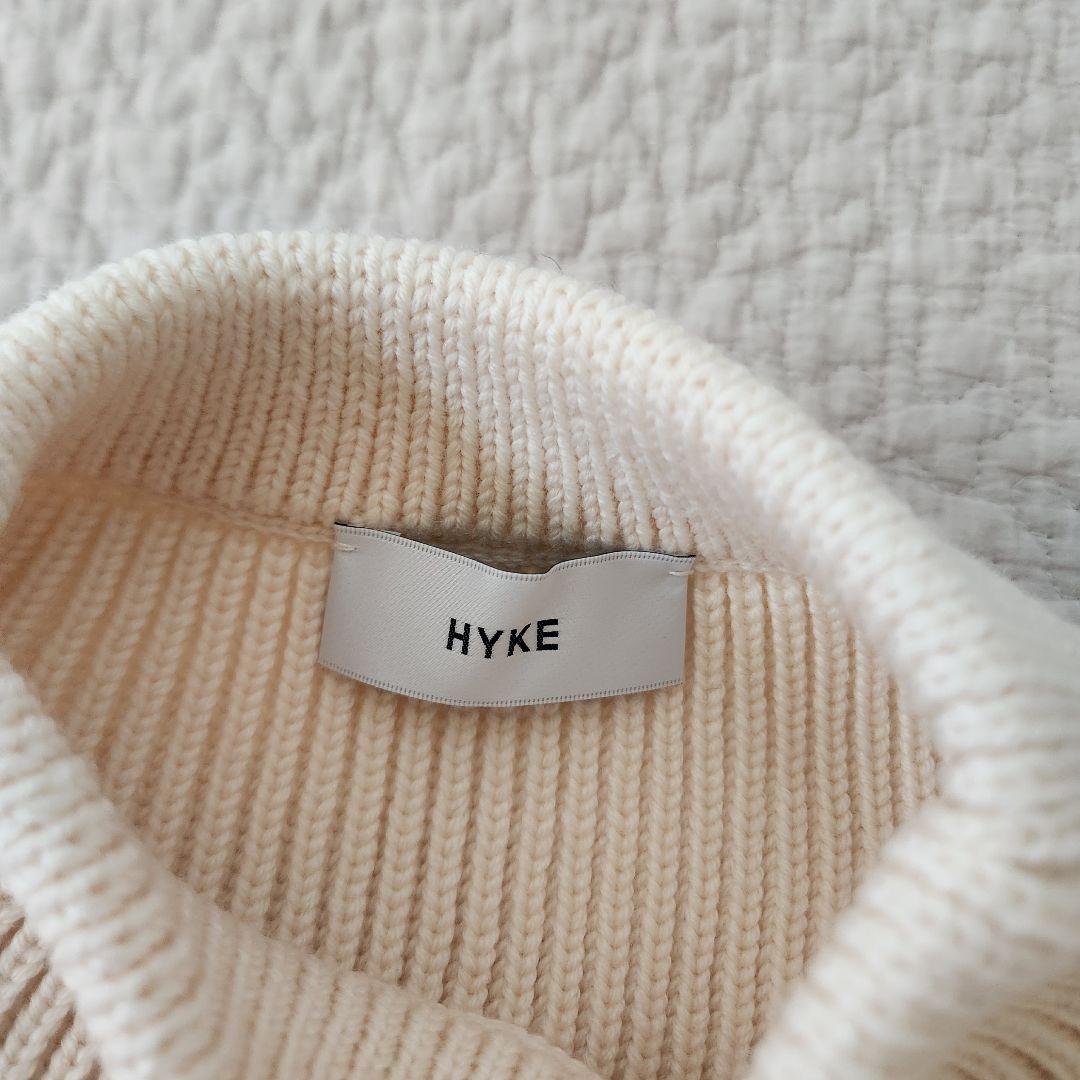 美品★HYKE　ネックウォーマー　ウール　つけ襟　付け襟　フリンジ