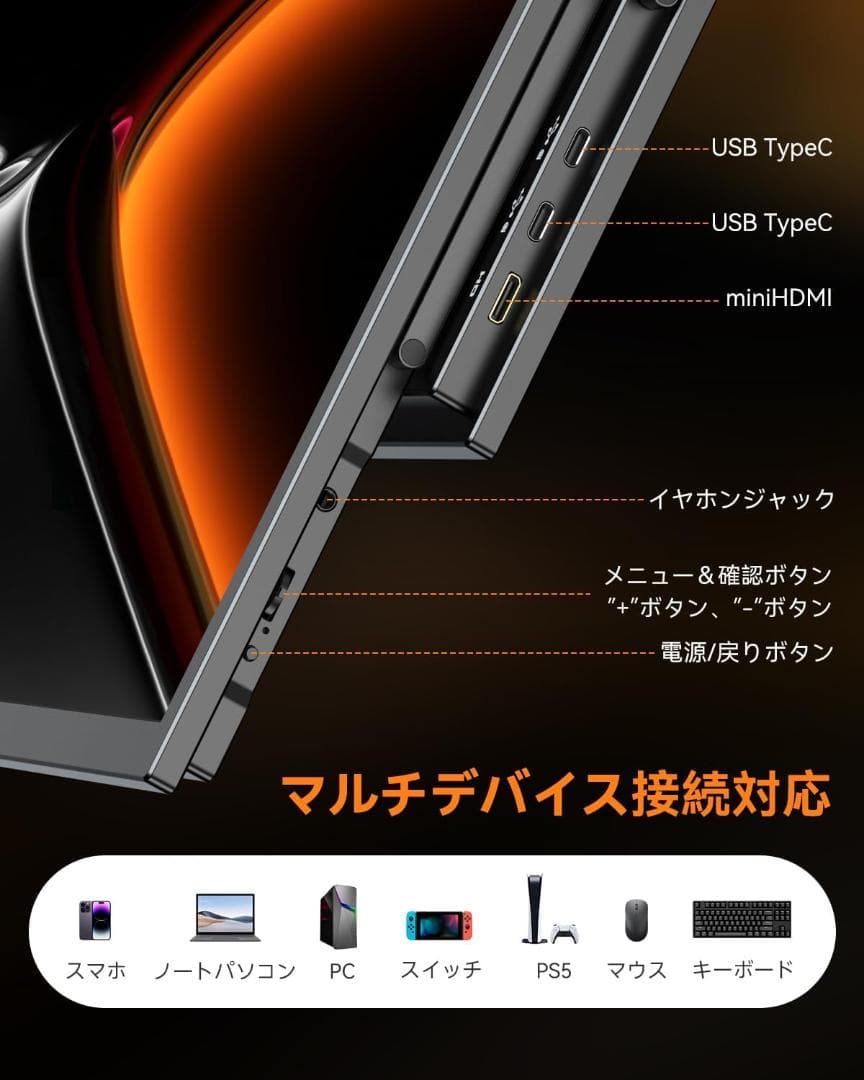 モバイルモニター 18.5インチ 収納ケース付き 大画面 フルHD　限定１個