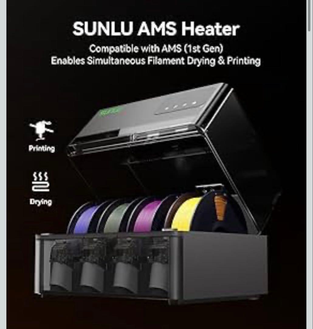 SUNLU AMSヒーター AMS Gen 1対応 – 同時印刷&乾燥が可能、