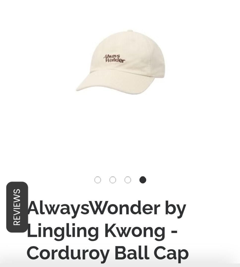 Lingling Kwong AlwaysWonder キャップ オフホワイト