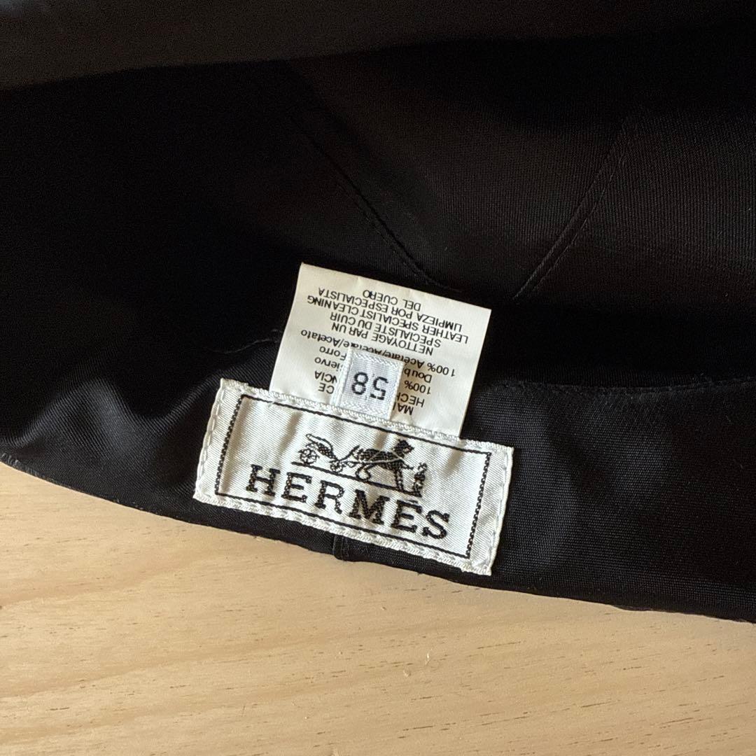 エルメス　レザーキャップ　キャスケット　帽子