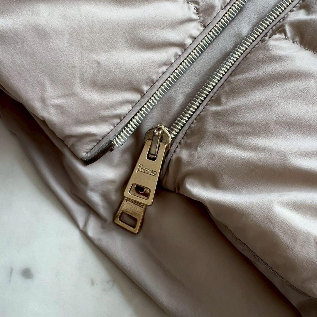 HERNO エコウール Aライン ドッキングダウンジャケット フード 40