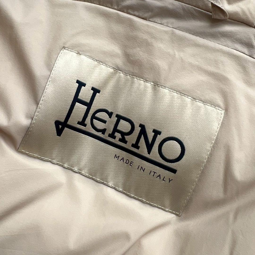 HERNO エコウール Aライン ドッキングダウンジャケット フード 40