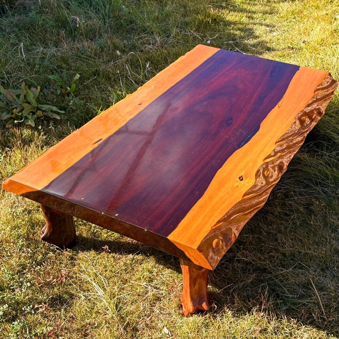 希少 紫紫檀 （アフリカンパドゥーク）座卓 和室 テーブル