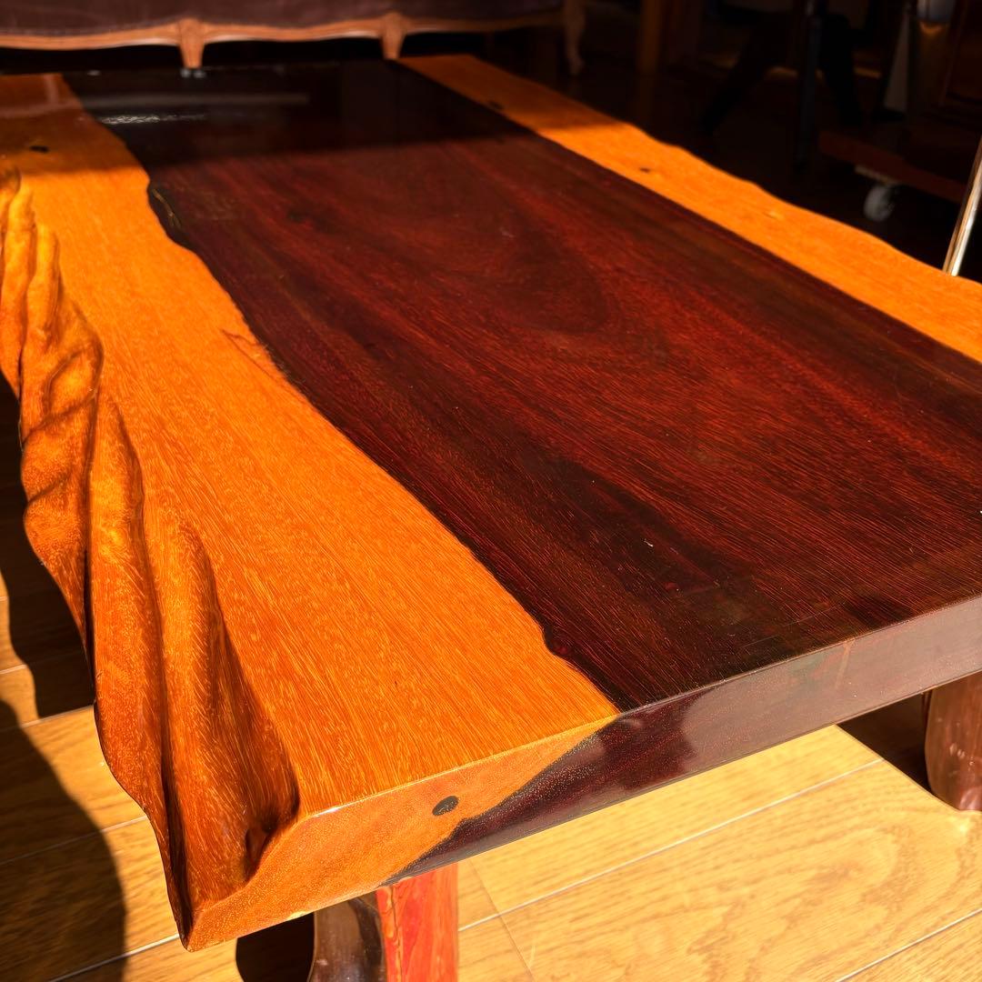 希少 紫紫檀 （アフリカンパドゥーク）座卓 和室 テーブル