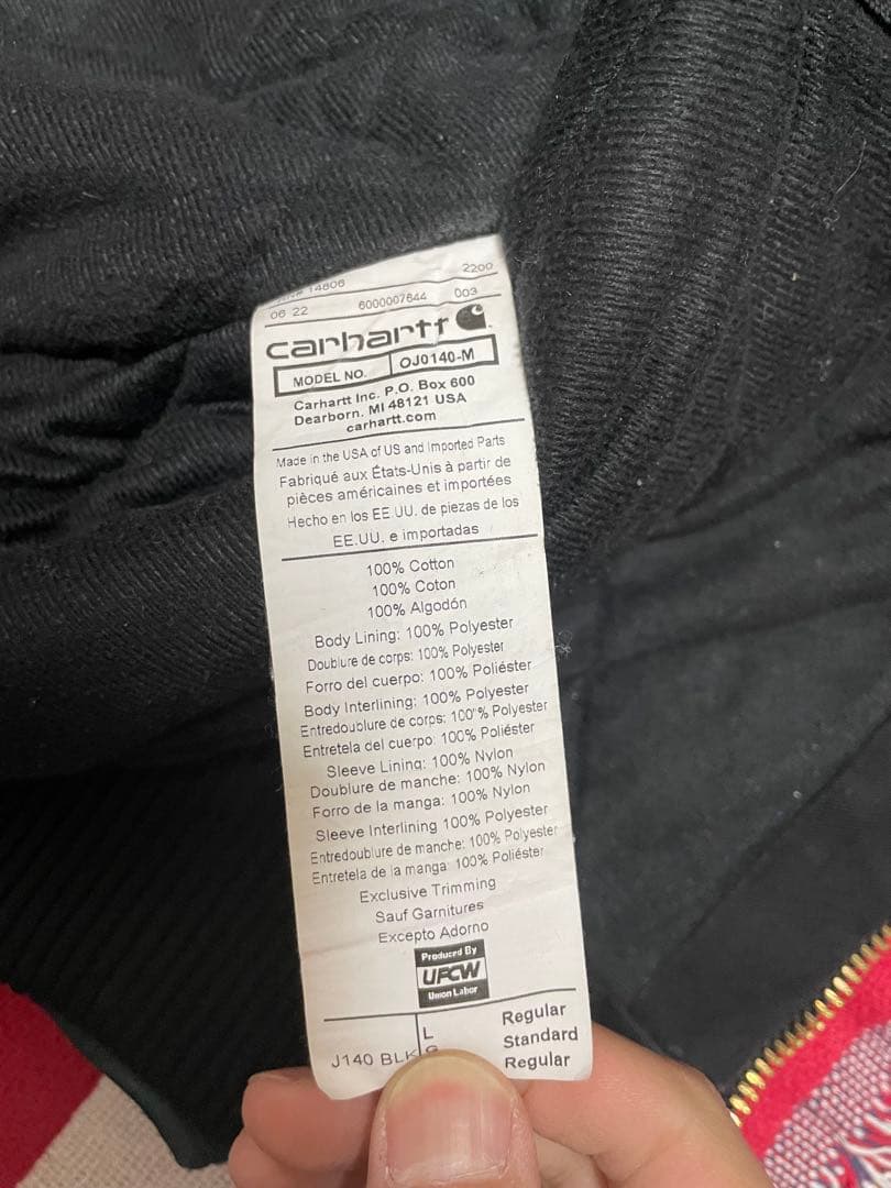 USA製 00s Carhartt カーハート ダックアクティブジャケット 黒
