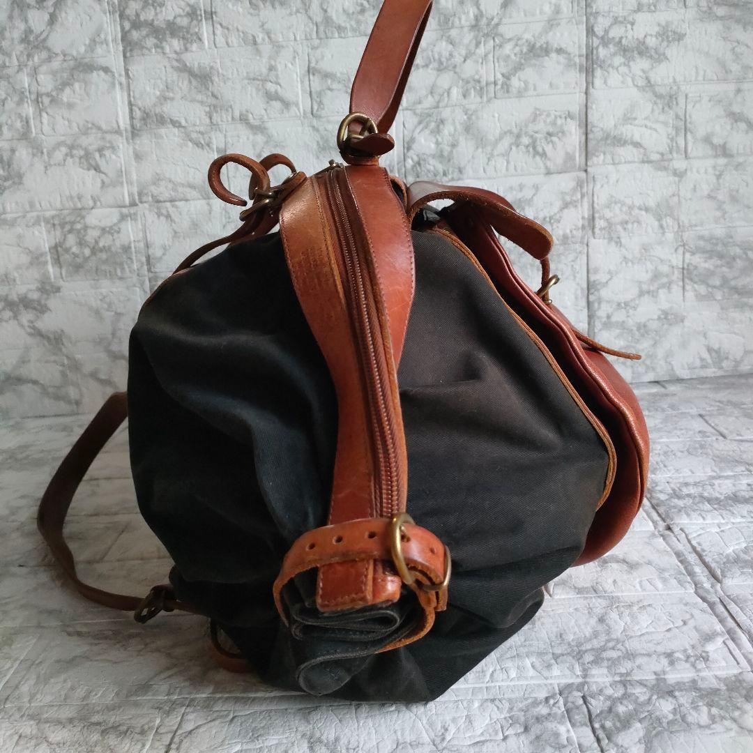IL BISONTE　キャンバスレザー 3WAY キャンディバッグ　イタリア製
