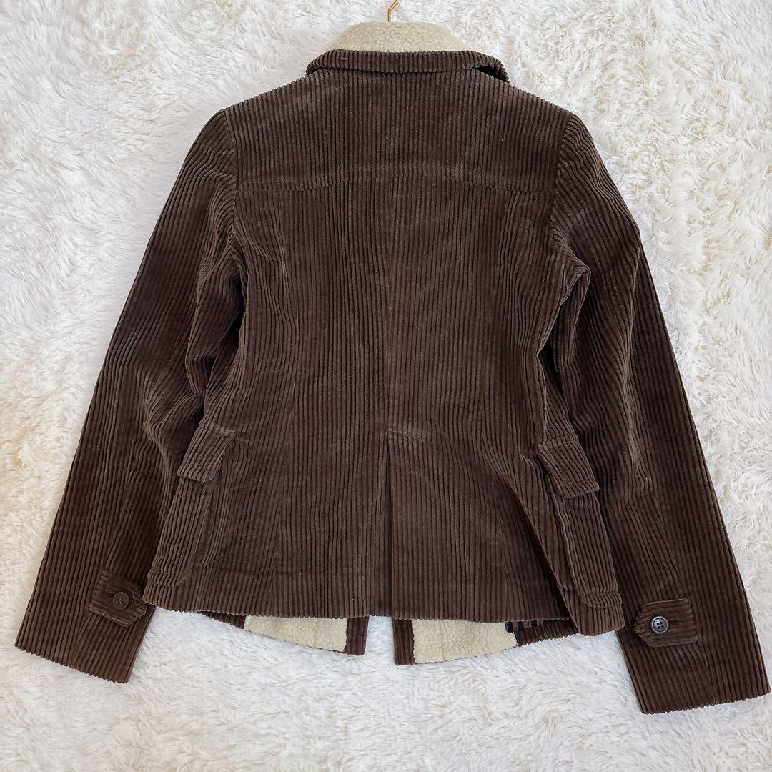 希少☆バーバリーブルーレーベル コーデュロイ ダッフルコート ボア襟