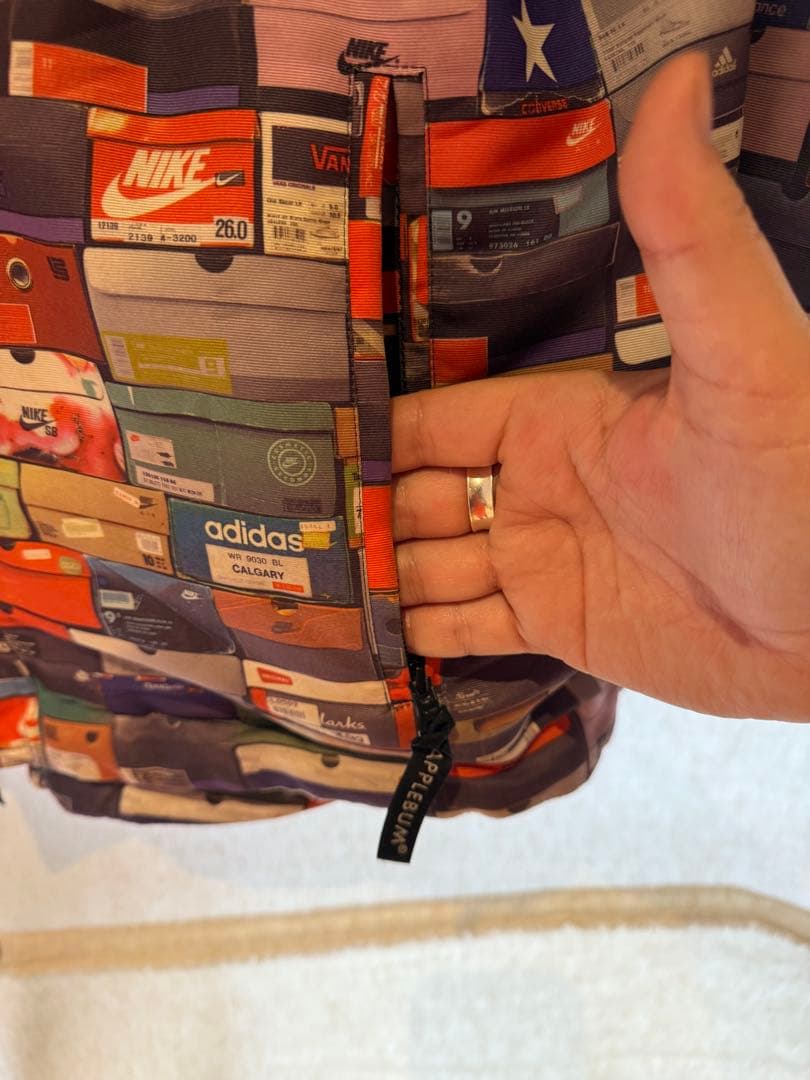 【希少】APPLEBUM スニーカー箱柄 ナイロンジャケットM