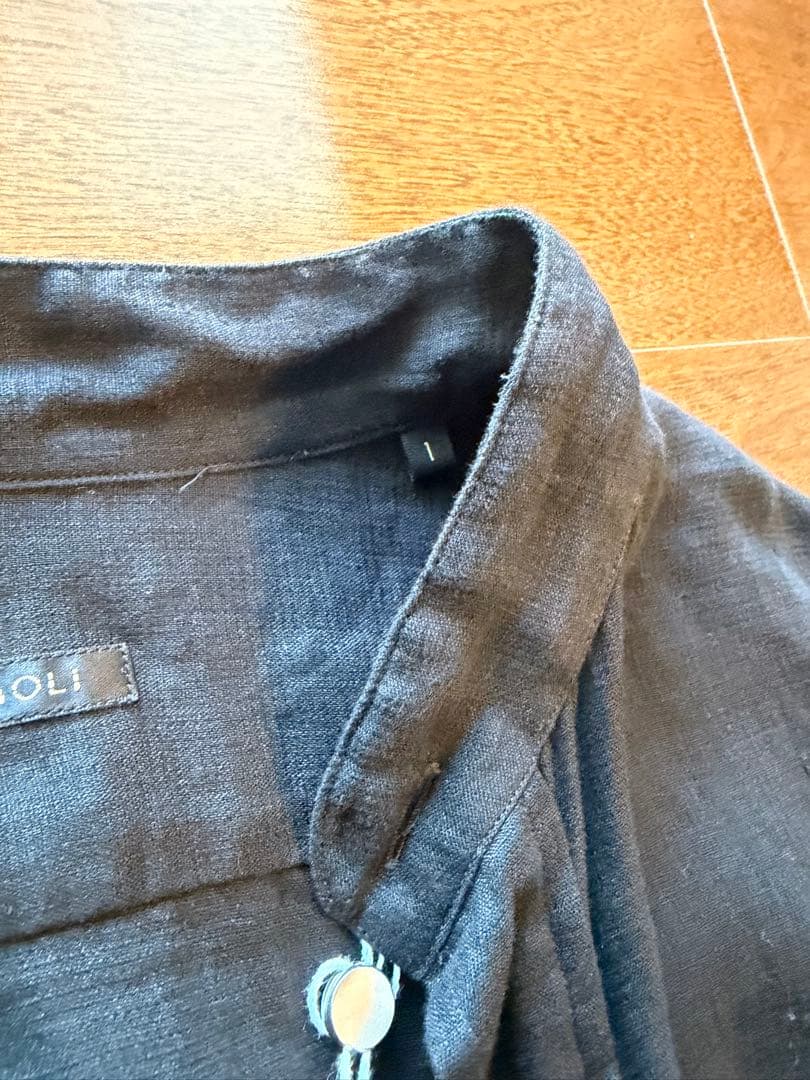 【試着のみタグ付】24ssCOMOLI リネンWクロス プルオーバー サイズ1