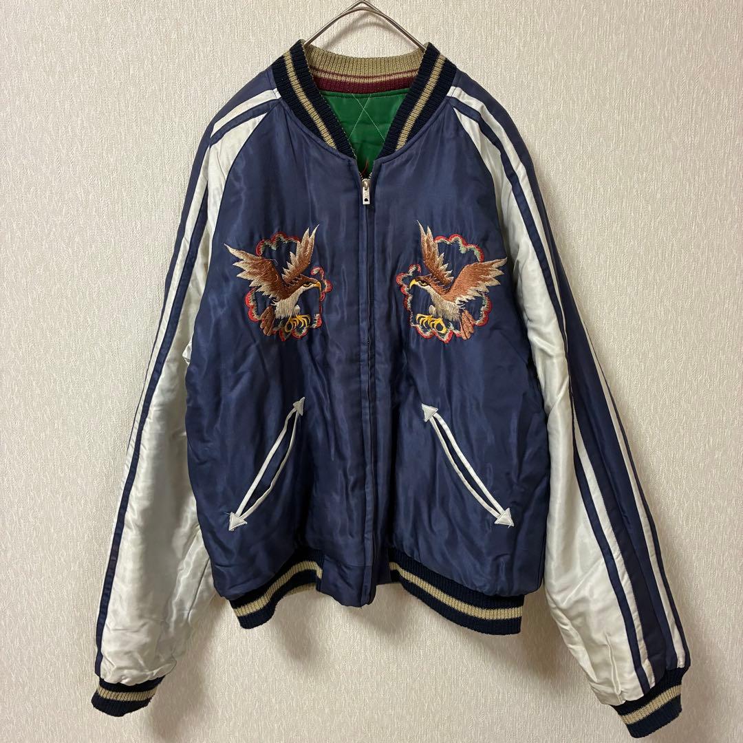 【希少】テーラー東洋 スカジャン リバーシブル 虎 龍 鷲 TT11592 M