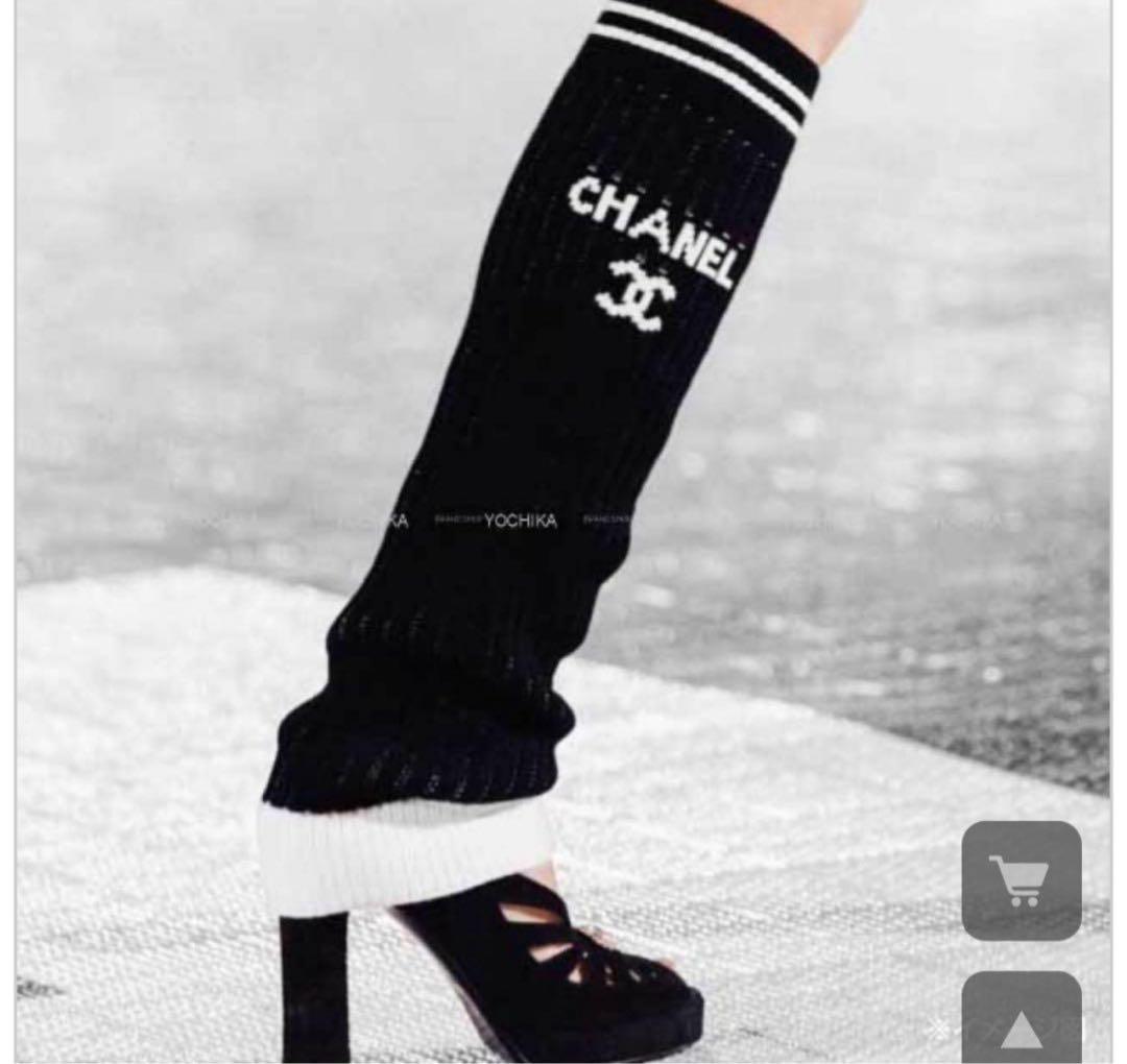 CHANEL シャネル ゲートル レッグウォーマー 黒