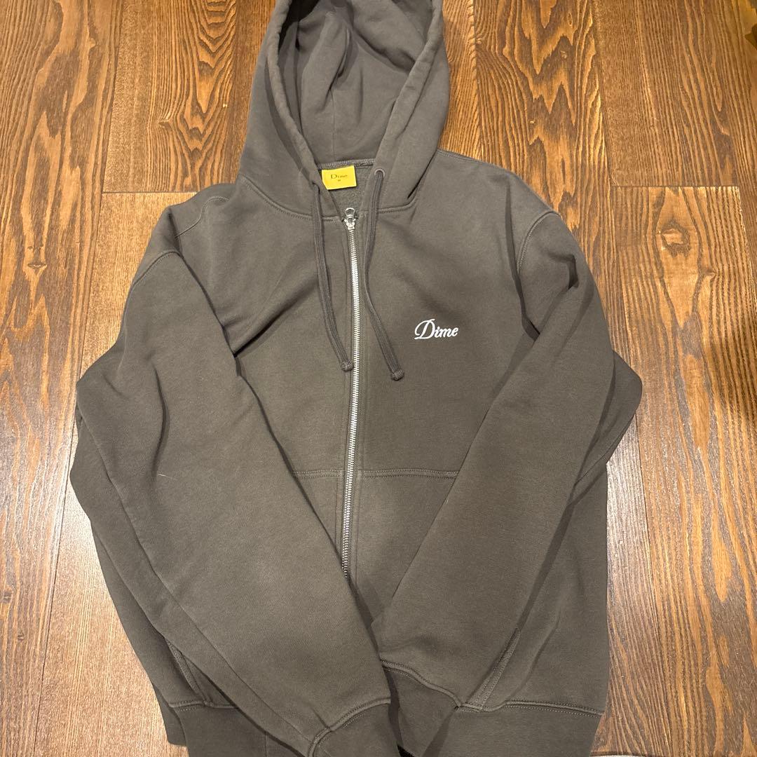 美品　Dime ダークグレー パーカー Mサイズ