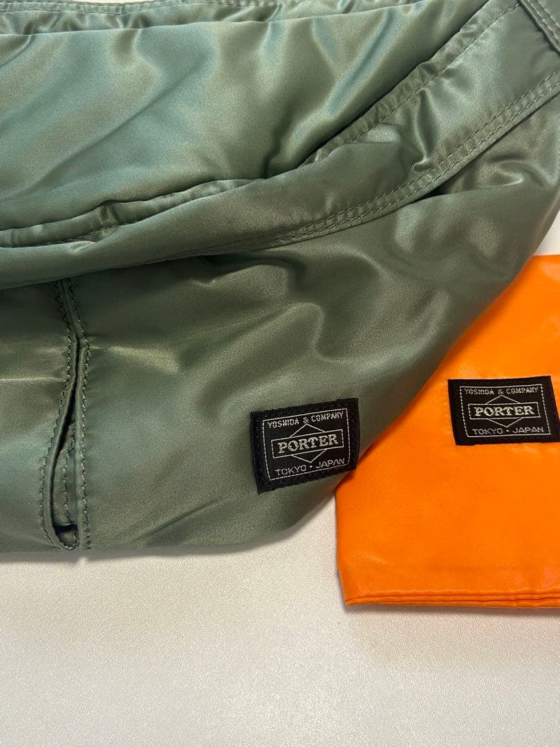 未使用　PORTER ポーター タンカー ウエストバッグ セージグリーン L