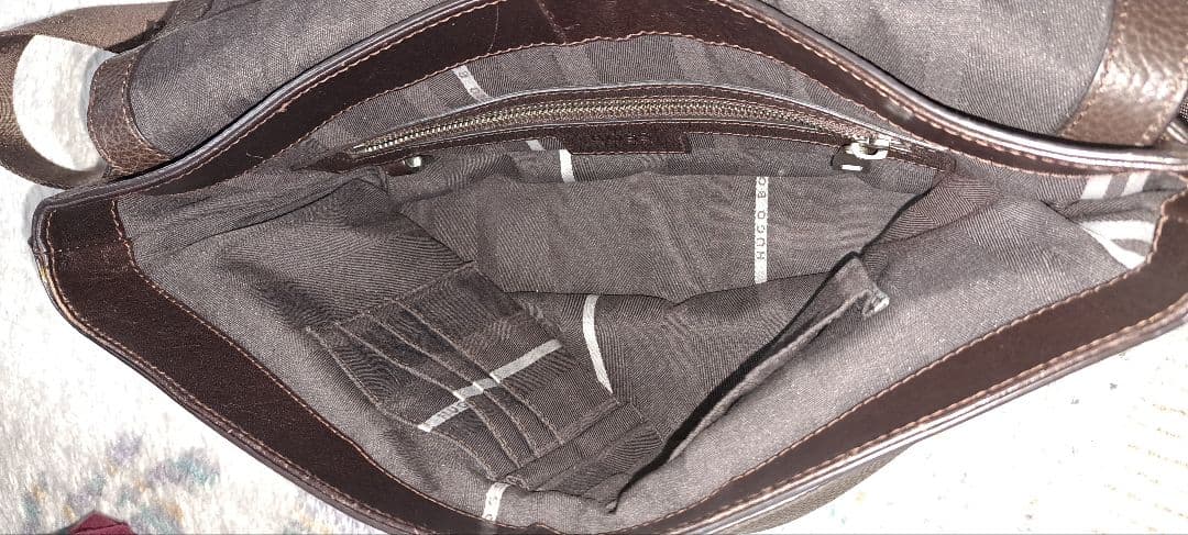 HUGO BOSS メンズ メッセンジャーバッグ レザー ブラウン used