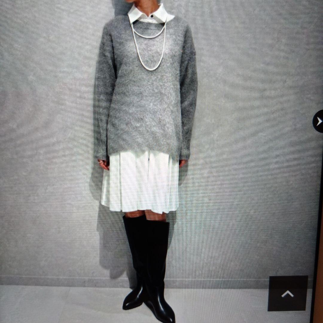 ちーちゃん　Arpegestory FUR2WAYロングニット　茶色