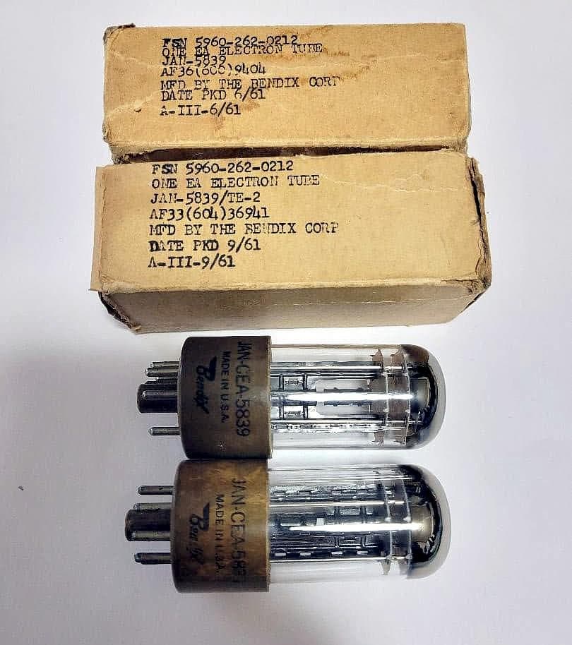 新品未使用真空管 JAN-CEA-5839 2本セット M-786