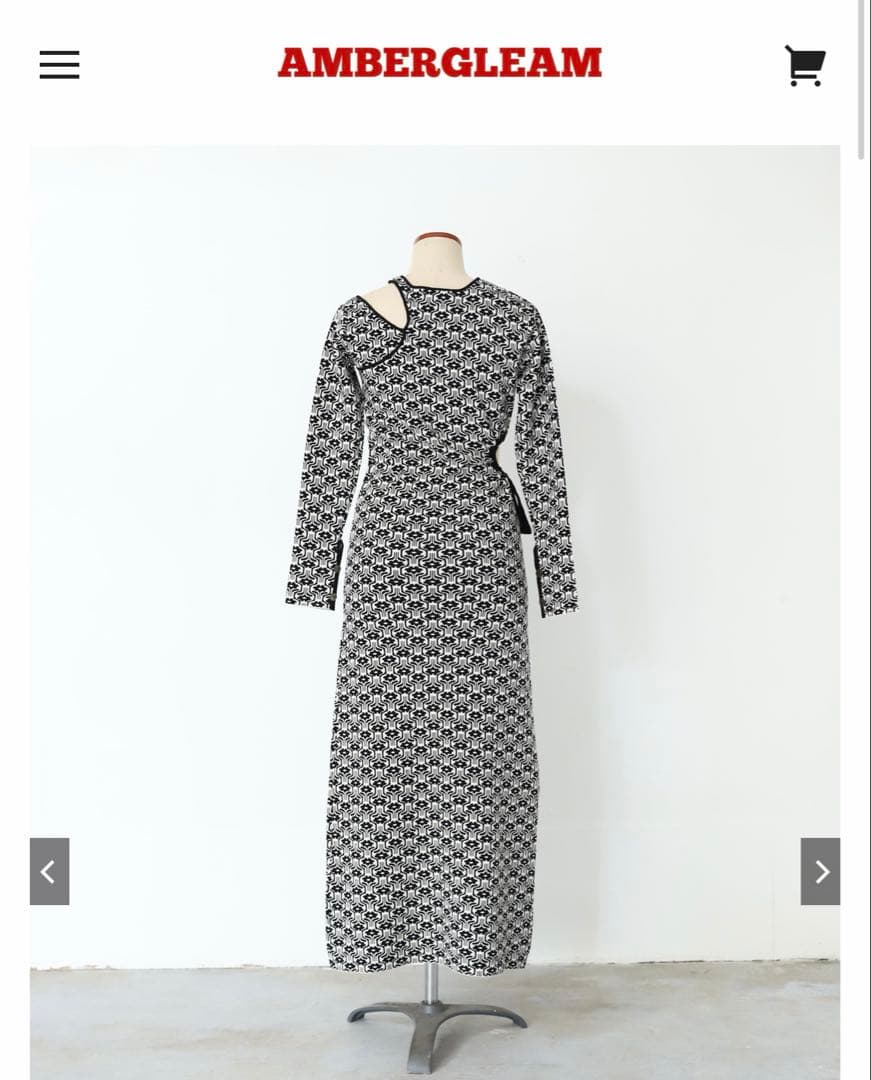 【AMBERGLEAM】Art Knit Dress / Geometry