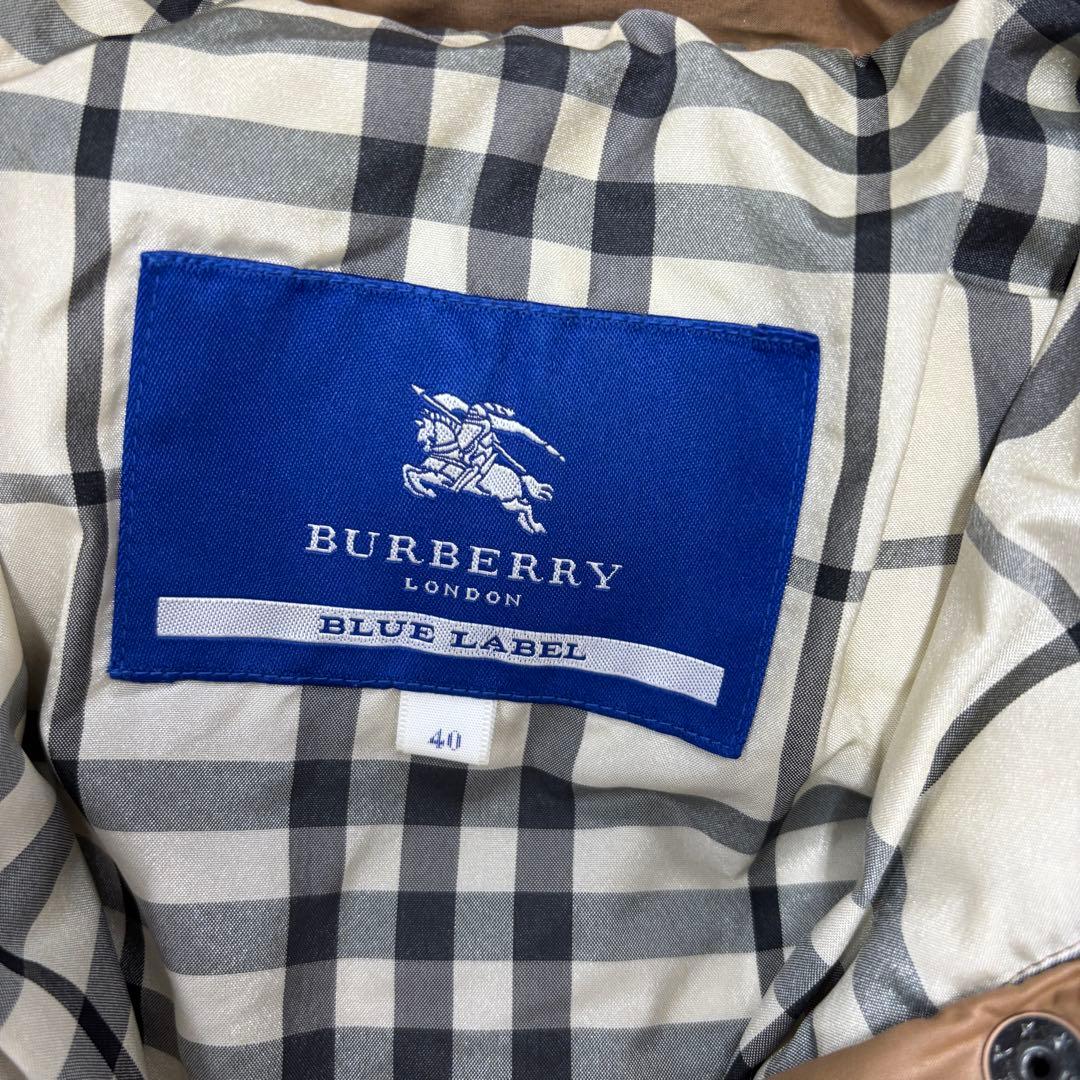秦*琳様 バーバリーブルーレーベル　ダウンコート　フード付き　ノバチェック　大き