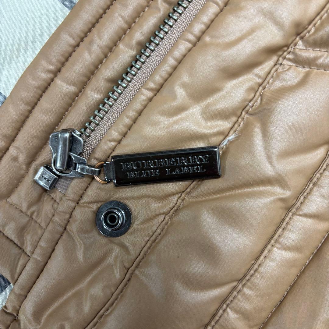 秦*琳様 バーバリーブルーレーベル　ダウンコート　フード付き　ノバチェック　大き