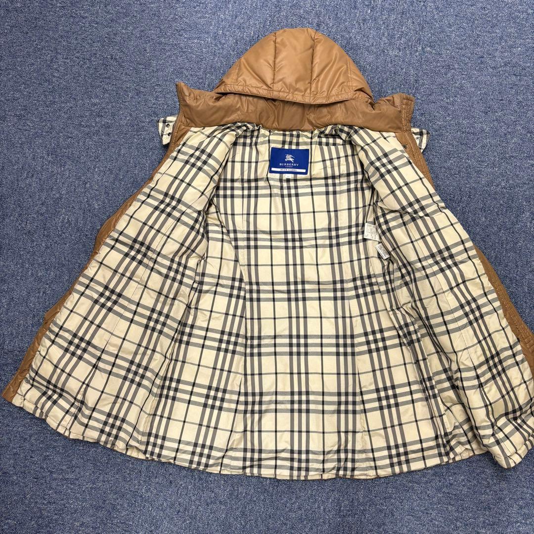 秦*琳様 バーバリーブルーレーベル　ダウンコート　フード付き　ノバチェック　大き