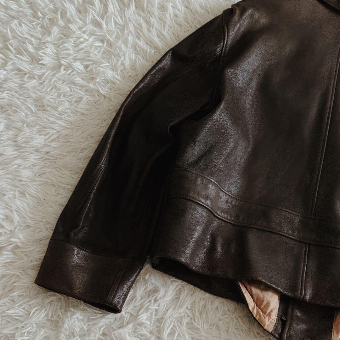 最高級✨ジョルジオアルマーニ レザージャケット 本革 メンズ 48サイズ
