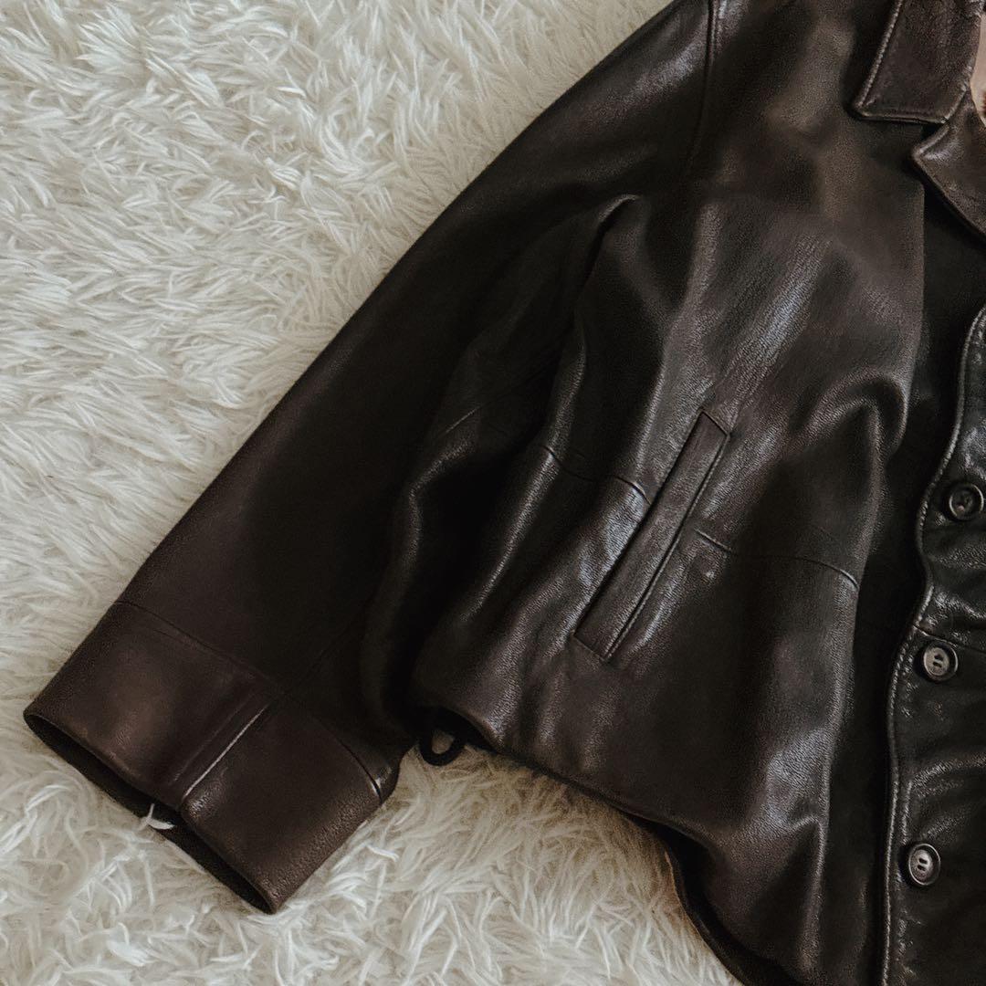 最高級✨ジョルジオアルマーニ レザージャケット 本革 メンズ 48サイズ