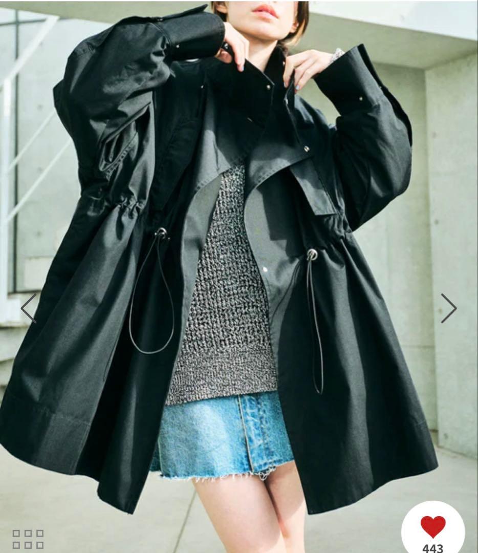 ADAM ET ROPE' FEMME スタンドカラーハーフモッズコート