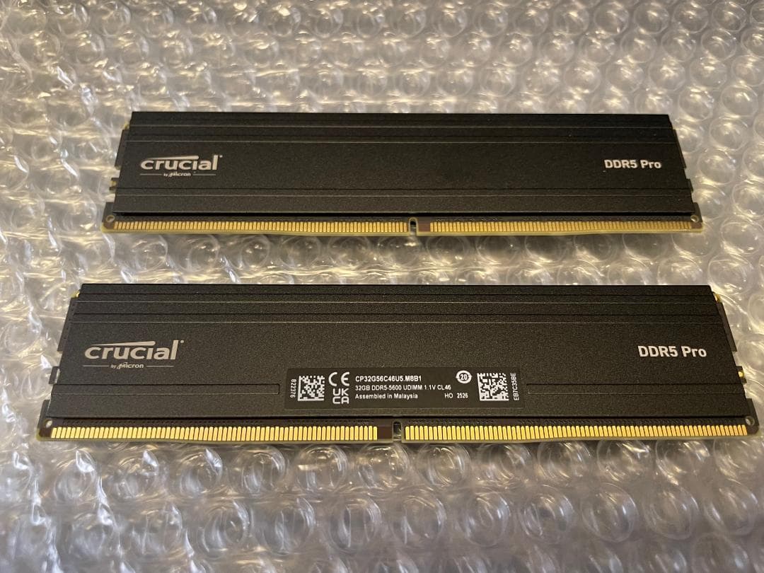メモリ Crucial Pro DDR5-5600 32GB × 2枚組