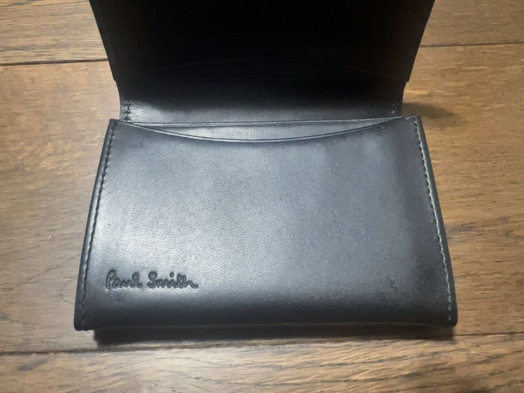 【美品】Paul Smith コードバン　名刺入れ　ブラック　総革仕上げ