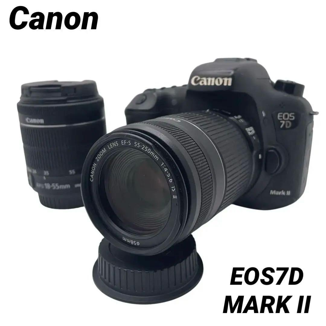 一眼レフカメラ Canon EOS 7D Mark II標準&望遠レンズセット