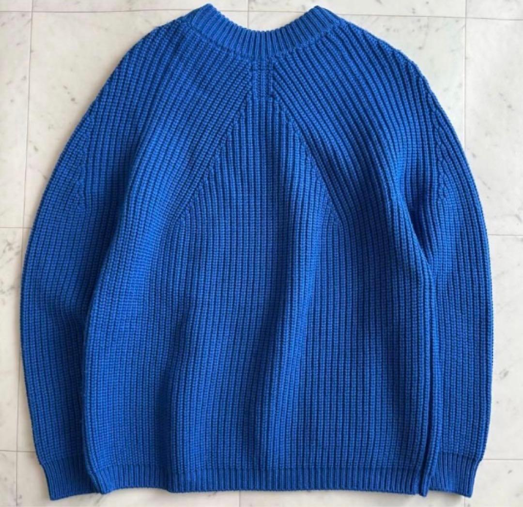 【週末値下❣️】BATONER バトナー　シグネチャークルーネックニット　ブルー